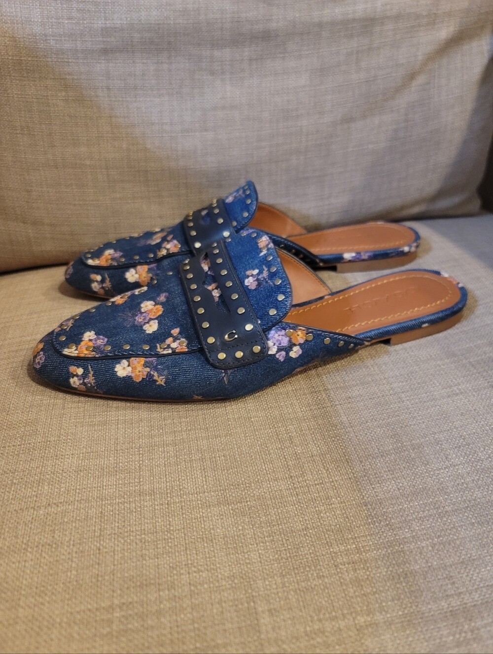 Coach Faye Loafer Slide Floral
